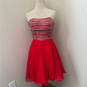 Sherri Hill Vibrant Red Dress